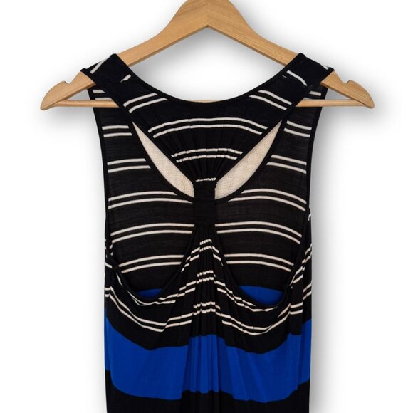 Calvin Klein Racer Back Striped Maxi Dress Size 8 - Picture 4 of 5